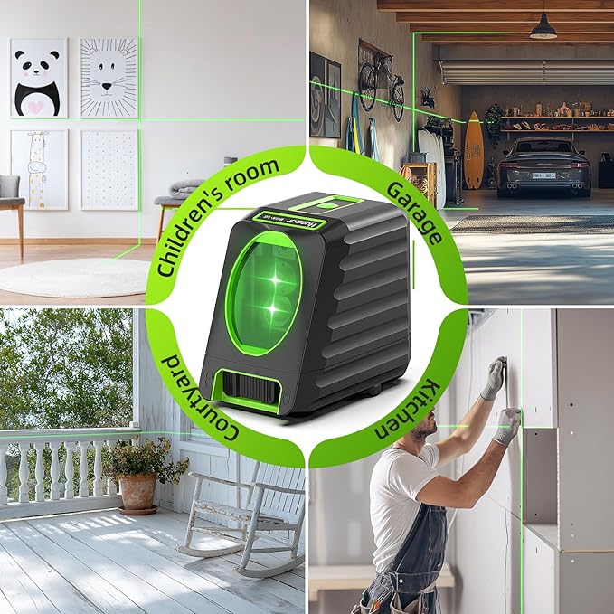 Laser Level with Tripod, Huepar 150Ft Self Leveling Lazer Level Outdoor Use, 150° Vertical Green Cross Line Level Laser for Picture Hanging, Tile, Construction Project - Pulse Mode (25.6 in Tripod)