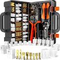 SOMELINE Automotive Wire Connectors Crimp Tool Kit, Crimper for 24-14 AWG Non-Insulated Quick Disconnect Terminals, with 2-9 Pin 2.8mm/6.3mm Plugs & Sockets, Includes Wire Stripper