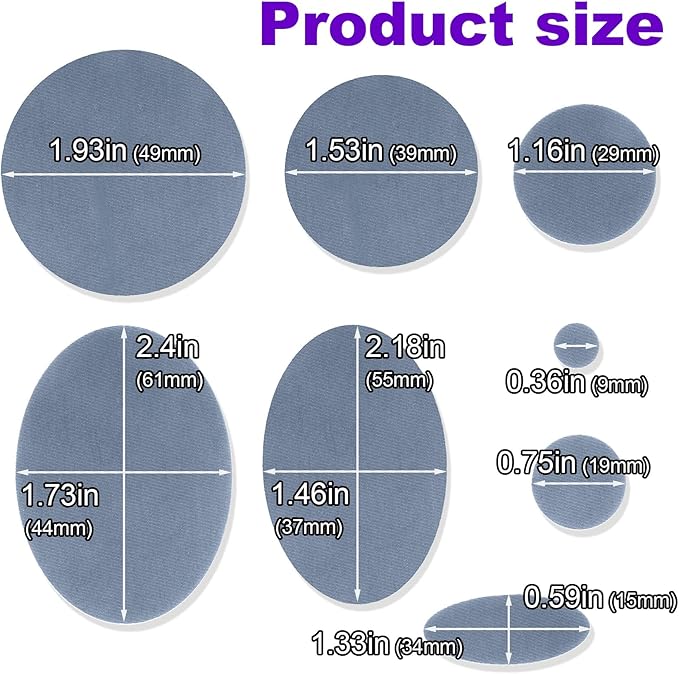 16PCS Down Jacket Repair Patch, Self Adhesive Puffer Jacket Repair Kit, Gray Nylon Fabric Repair Tape for Coats, Tents, Sleeping Bags