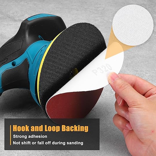 80 Pcs 6 Inch Sanding Disc 80/120/180/320/400/600/800/1000 Grit Round Hook and Loop Sandpaper for Random Orbital Sander Automotive Car