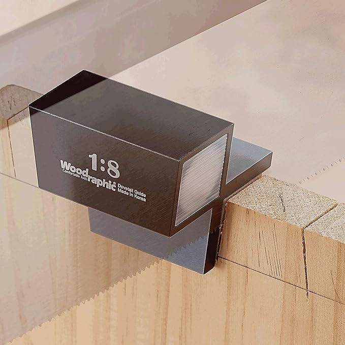 Dovetail Saw Guide – 1:8 Angle for Hard Wood – CNC Machined Magnetic Layout Tool for Accurate Joinery, Marking Lines, and Hand-Cut Woodworking Projects