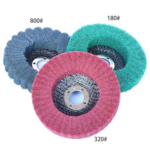 9Pcs 4" x 5/8" Nylon Fiber Flap Disc Polishing Grinding Wheel,Scouring pad Buffing Wheel for Angle Grinder Polishing,Flap Discs for Power-Operated Grinders