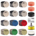 188 PCS 1 Inch Sanding Discs, GOH DODD Hook and Loop 60 to 10000 Grit Wet Dry Sandpaper Micro Sand Paper with 1/8" 1/4" Shank, Backing Pad, Polishing Pads, Foam Pads for Auto Metal Glass Resin Wood