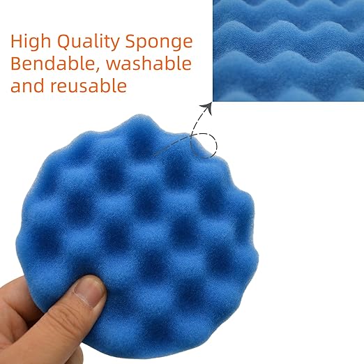 12Pcs 5inch Foam Buffing Polishing Pads Kit, with Coral Fleece Pad, Backing Plate, M14 Drill Adapter, Car Buffing Kit for Car Polishing, Waxing, Sealing Glaze (12Pcs-5inch)