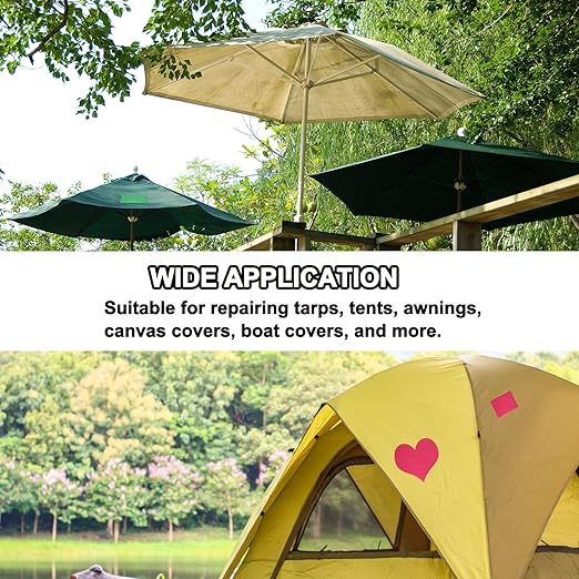 PATIKIL Awning Repair Tape 8m x 10cm Waterproof Canvas Tape High Adhesive Tear Repair Patch Kit for PVC Tarpaulin Tent Awning Fabric RV Sail Boat Cover, Green (4" x26.24ft)