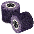 Rocaris 2PCS 36 Grit Abrasive Drawing Wheel Drum, 4.5"×4" Wire Drawing Polishing Burnishing Wheels, Buffing Wheels for Wood Metal Surface Polishing, Purple