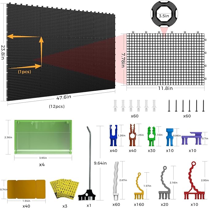 12 Black Plastic Peg Board Set Contains 428 Accessories, High Load-Bearing, Rust-Proof, Non-Sagging, Non-Grooved, Tools Can be Styled at Will, and the Tool Storage System Gives You a New Experience