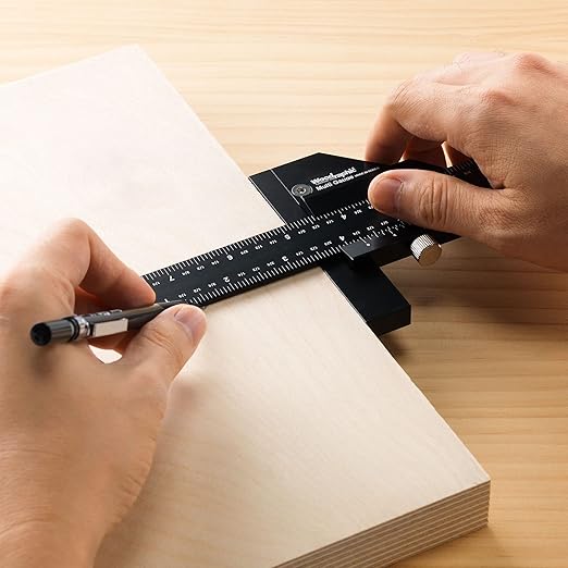 Scriber Gauge 600mm – Long Metric Measuring and Marking Tool, Layout Gauge, CNC Aluminum Ruler for Woodworking, Joinery, Cabinet, Framing and Furniture (New Version)