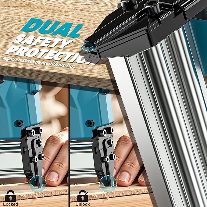 Cordless Brad Nailer 2-in-1 Compatible with Makita Battery, 5/8 to 1-1/4 Inch Electric Nail Gun/Staple Gun, 18 Gauge Nail Gun Brushless Motor with 1000 Nails for Wood Carpentry