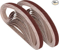 10 Pcs Sanding Belts 1/2 x 18 Inch 120 Grit Aluminum Oxide Abrasive Sandpaper for Belt Sander Metal Grinding Wood Working Weld Rust Removal