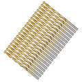 Drill Bit, 15/64" Cutting Diameter, 4341 HSS TiN Coated 135° Cutting Angle Jobber Bits - (Applications: for Drilling Soft Metal Plastic Wood), 20-Pieces
