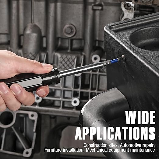 WORKPRO 12pcs PH2 Impact Phillips Screwdriver Bit Set, CNC Machined S2 Steel Tips with Magnetism, 1/4" Hex-Shank Driver Bits, 2" Long Impact Screwdriving Bits with Storage Box