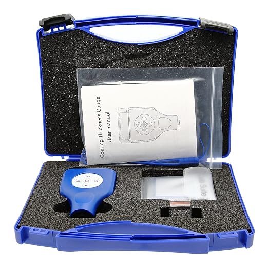 Coating Thickness Gauge Automobile & Painting Industries Measuring Paint Corrosion Protection Thicknesses on Steel Iron Aluminum Zinc Copper Metal Surface Coating Thickness Meter AMT151