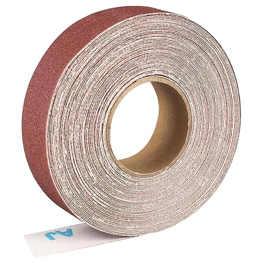 Emery Cloth Roll,150 Grit Continuous Sandpaper Roll 1" x 86 Feet Sandpaper Roll for Wood Furniture Finishing Metal Sanding Automotive Polishing