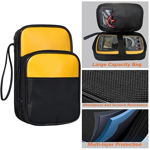 Multimeter Automotive Test Leads Kit with Soft Carrying Case Wire Piercing Clip Puncture Probes Wire Replaceable Precision Sharp Probes for Digital Electrical Multimeter Testing