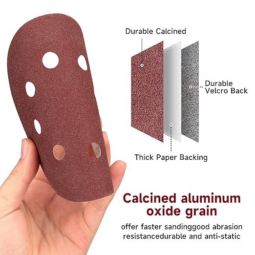 100 PCS 5 Inch Sanding Discs 1200 Grit, Round Hook and Loop Sandpaper for Random Orbital Sander