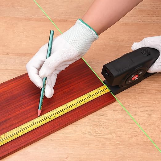 LUNYEE 393Ft Digital Tape Measure with Laser - 3-in-1 Recharge Electronic Laser Measuring Tape with Tape Measure 16Ft OLED Display M/in/Ft Unit Switch Area/Volume/Pythagorean,Class II Laser