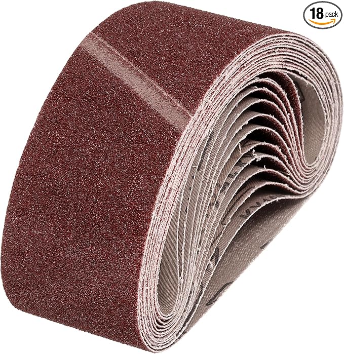 HARFINGTON 2-1/2 x 16 Inch Sanding Belts, 18 Pcs 40 Grits Aluminum Oxide Abrasive Belt Sander File Belt for Woodworking, Metal Polishing, Knife Sharpener