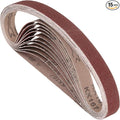15 Pcs Sanding Belts 1-1/8 x 21 Inch 80 Grit Aluminum Oxide Abrasive Sandpaper for Belt Sander Metal Grinding Wood Working Weld Rust Removal