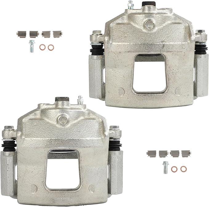 cciyu Front Left & Right Brake Calipers Assembly w/Bracket 18B4772 18B4773 2002 2003 2004 2005 2006 2007 For Buick For Rendezvous,2001 2002 2003 2004 2005 For Pontiac For Aztek