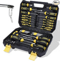 DOWELL Magnetic Screwdriver Set Slotted/Phillips/Torx 108-Piece Stubby Screwdriver Mini Precision Screwdriver Bits Set Hex Key Set Magnetizer Tool Kit for Repair Craft
