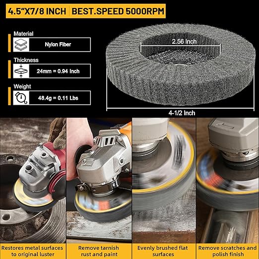 10Pcs 600 Grit Scour Flap Disc 4 1/2 Inch Fine Polishing Buffing Wheel for Metal Stainless Steel Angle Grinder Scouring Pads Scuff Sanding Discs Paint Rust Remover