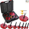 Double-Blade PVC Pipe Reamer Kit (1/2" to 4") 8PCS into Standard 1/2" Drills - Fits PVC, SCH40, ABS, CPVC