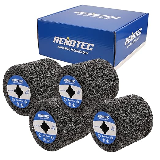 4" Black Cleaner, 100x100mm, 4 Pcs Pack, Metal Surface Cleaning, Rust Remove, Oxidation Paint Removal.