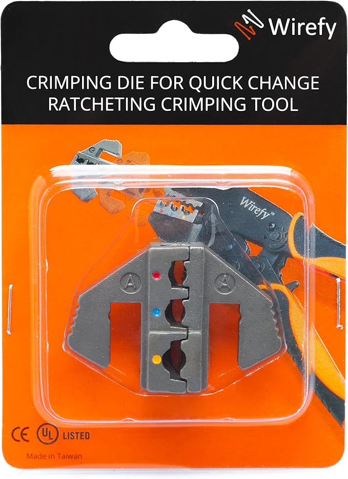 Wirefy Crimping Die for Insulated Nylon Connectors - 22-10 AWG