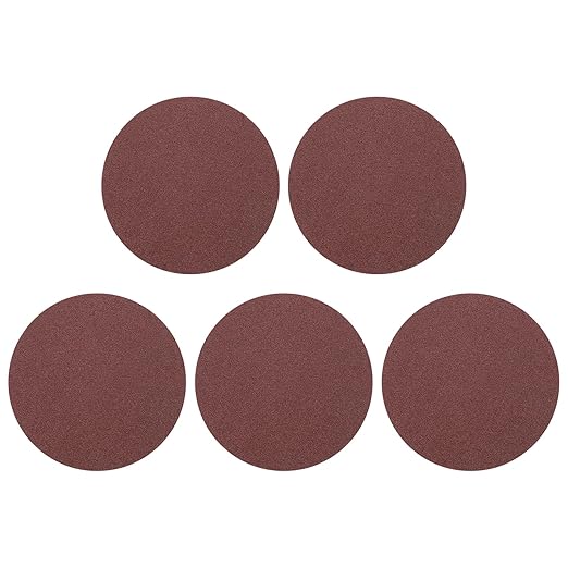 HARFINGTON 5 Pcs 6 Inch Sanding Disc 60 Grit Hook and Loop Sandpaper Random Orbital Sander Pads for Woodworking Automotive Metal Polishing