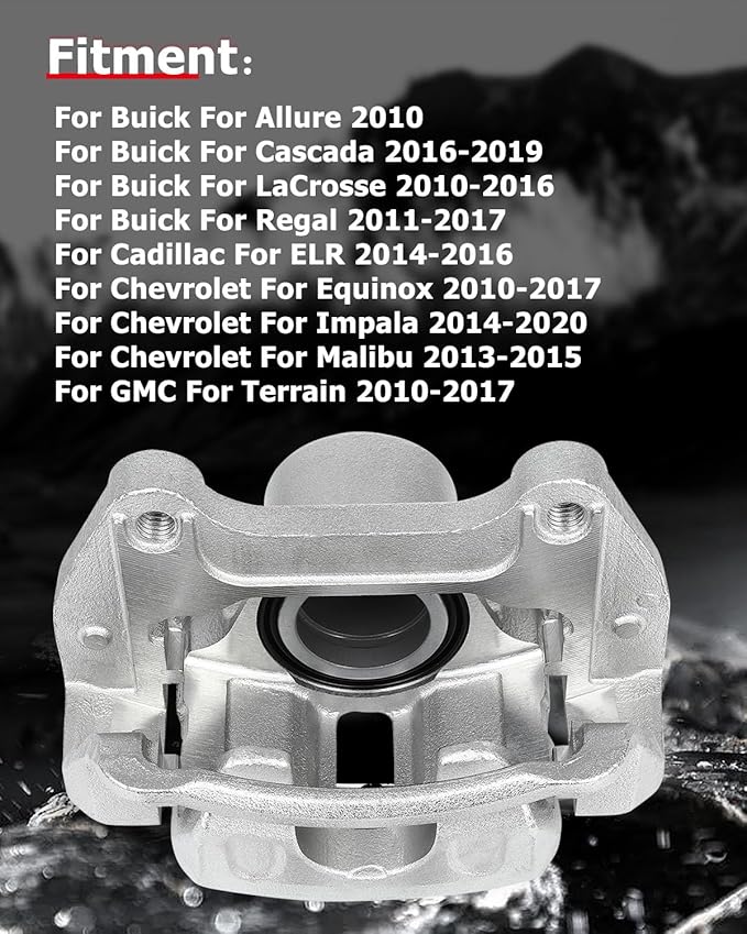 cciyu Front Left & Right Brake Calipers Assembly w/Bracket 18B5270 18B5271 For Buick 2010-2019,For Cadillac 2014-2016,For Chevy 2010-2020,For GMC 2010-2017