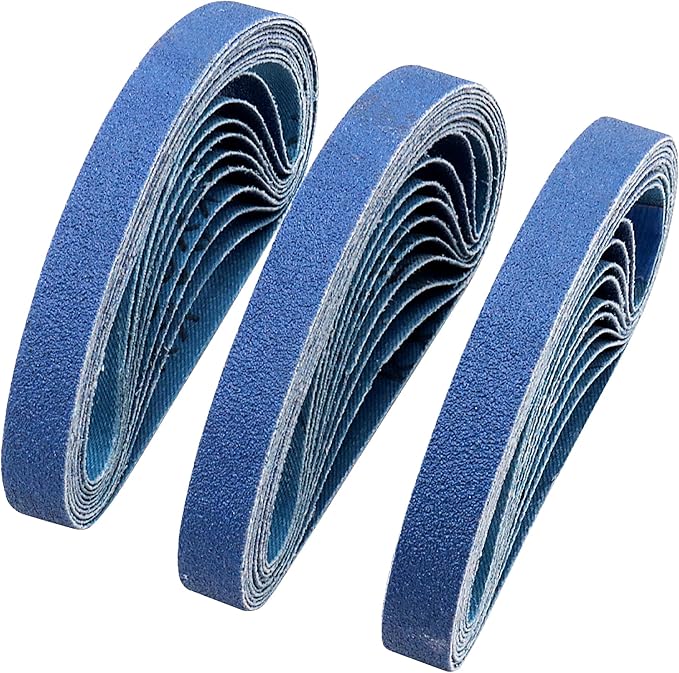 1/2 x 12 Inch Knife Sharpener Sanding Belts for Work Sharp, 120 Grit Replacement Sharpening Belt Kit for Official Work Sharp (WSKTS & WSKTS-KT/Mk.1 & Mk.2) Knife & Tool Sharpener, 30 Pcs