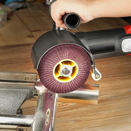 120x100mm Non-Woven Abrasive Flap Wire Drawing Polishing Burnishing Wheel for The Surface Treatment of Metal Products (320 GRIT with Sandpaper)