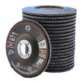 Merryland Flap Disc 4 1/2 inch Metal for Angle Grinder, 4.5inch 120 Grit T29 Flap Wheel 20 Pack, Blue Zirconium Corundum INOX Stainless Steel Iron Universal, Craft-Line FC1107614-20