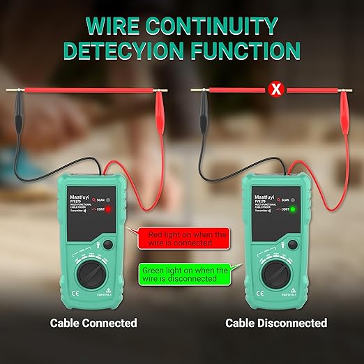 Underground Cable Locator, Wire Locator Tracer Detector, Test Short Circuit Breaker of Wall and Underground Cables, Cable Tester for Dog Fence Cables Irrigation Control Wires Telephone Line