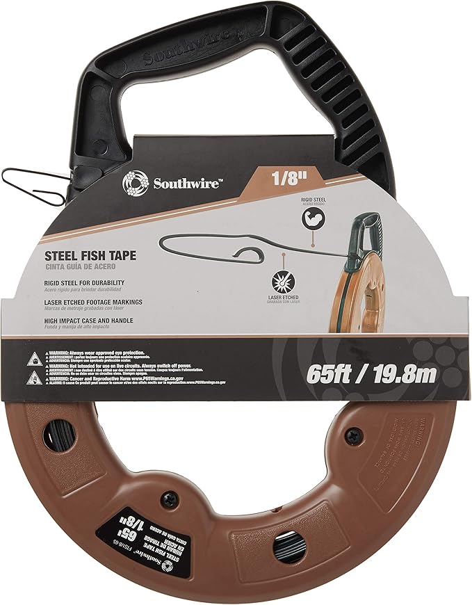 Southwire 58280040 1/8 In. 65 Ft. Flat Steel Fish Tape