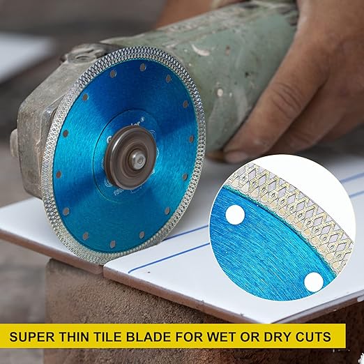 GoYonder Super Thin 7" Grinder Blades Tile Blade, Diamond Saw Blade for Cutting Porcelain Tiles Granite, 180mm Tile Cutting Blade for Angle Grinder
