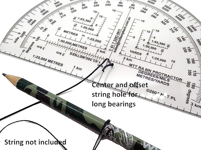Degrees Mils Meters Yards Protractors