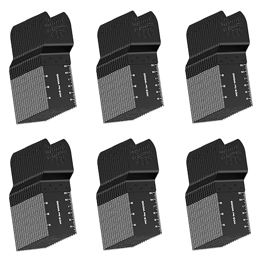 100Pcs Oscillating Tool Blades Professional Universal Oscillating Saw Blades Wood Multitool Blades Compatible with Dewalt, Milwaukee, Ryobi, Rockwell, Bosch