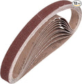 HARFINGTON 1 x 30 Inch Sanding Belts, 12 Pcs 60 Grits Aluminum Oxide Abrasive Belt Sander File Belt for Woodworking, Metal Polishing, Knife Sharpener