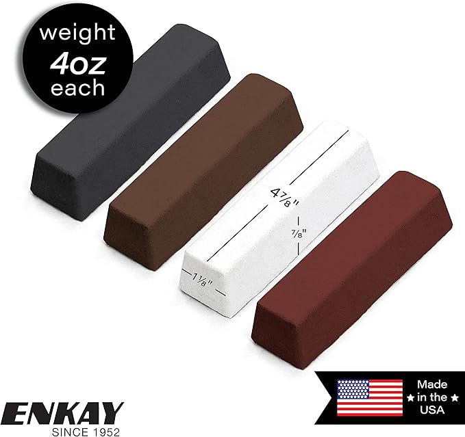 ENKAY - Jewelers Rouge & Polishing Compound Kit, 4 pc. (U.S. Made)