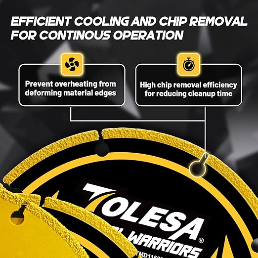 TOLESA Diamond Cutting Wheel 3 x 3/8 Inch for Metal, Cut Off Wheel with 5000+ Cuts on Rebar, Steel, Iron and INOX, 3 Pack
