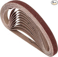 5 Pcs Sanding Belts 3/8 x 21 Inch 40 Grit Aluminum Oxide Abrasive Sandpaper for Belt Sander Metal Grinding Wood Working Weld Rust Removal