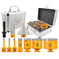 Daimond Tile Hole Saw Kit 10pcs - Diamond Core Drill Bits Set 6/6/8/19/35/50/65mm for Tile Porcelain Marble with 20mm Diamond Finger Bit and 50mm Chamfer Bit Trimming Holes & SDS Adapter