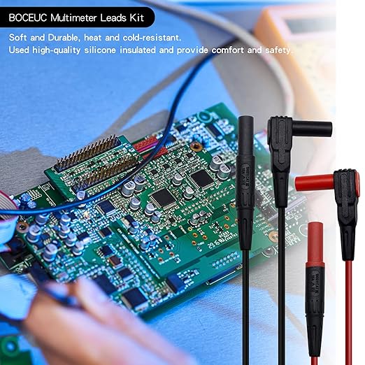 Multimeter Test Leads, Meter Needle Test Probe Adapter Set, Aligator Clips Electronic Test Lead kit Accessories(10 PCS)