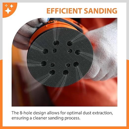 5-Inch Sander Replacement Pad, Universal Hook and Loop Orbital Sander Backing Pad Compatible with Craftsman 315112170,315112180,315279870 Random Orbital Sanders, 2-Pack