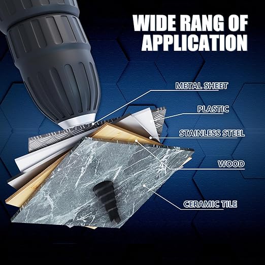 GSTK Pro Max 1/4" - 3/4" Four Spiral Flute Cobalt Step Drill Bit, Impact Ready, for Metal, Stainless Steel, Aluminum, Wood, Plastic with 1/4" Hex Shank