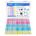 Kuject 260PCS Heat Shrink Wire Connectors Kit, Electrical Waterproof Crimp Butt Terminals, Insulated Spade Connectors for Automotive Marine Boat Truck, Include Rings Forks Spade Butt Splices