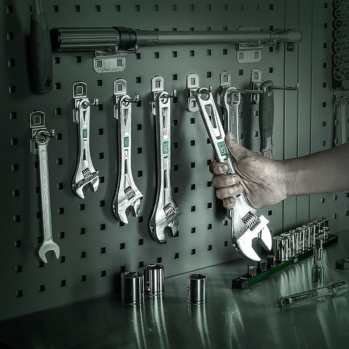 SK 8-Inch Adjustable Wrench, 1" Jaw Capacity, Cr-V Steel, SAE&Metric Scales