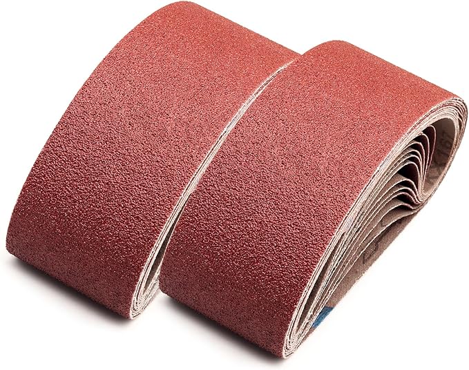 Taokyid 3 x 21 Inch Sanding Belts for Belt Sander 3x21,Aluminum Oxide Abrasive Sandpaper, 8 Each of 40 80 120 Grits,24 Pack